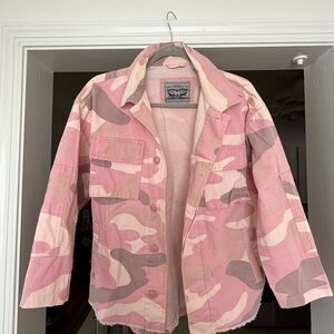 Levi's Pink and Tan Camouflage Utility Jacket